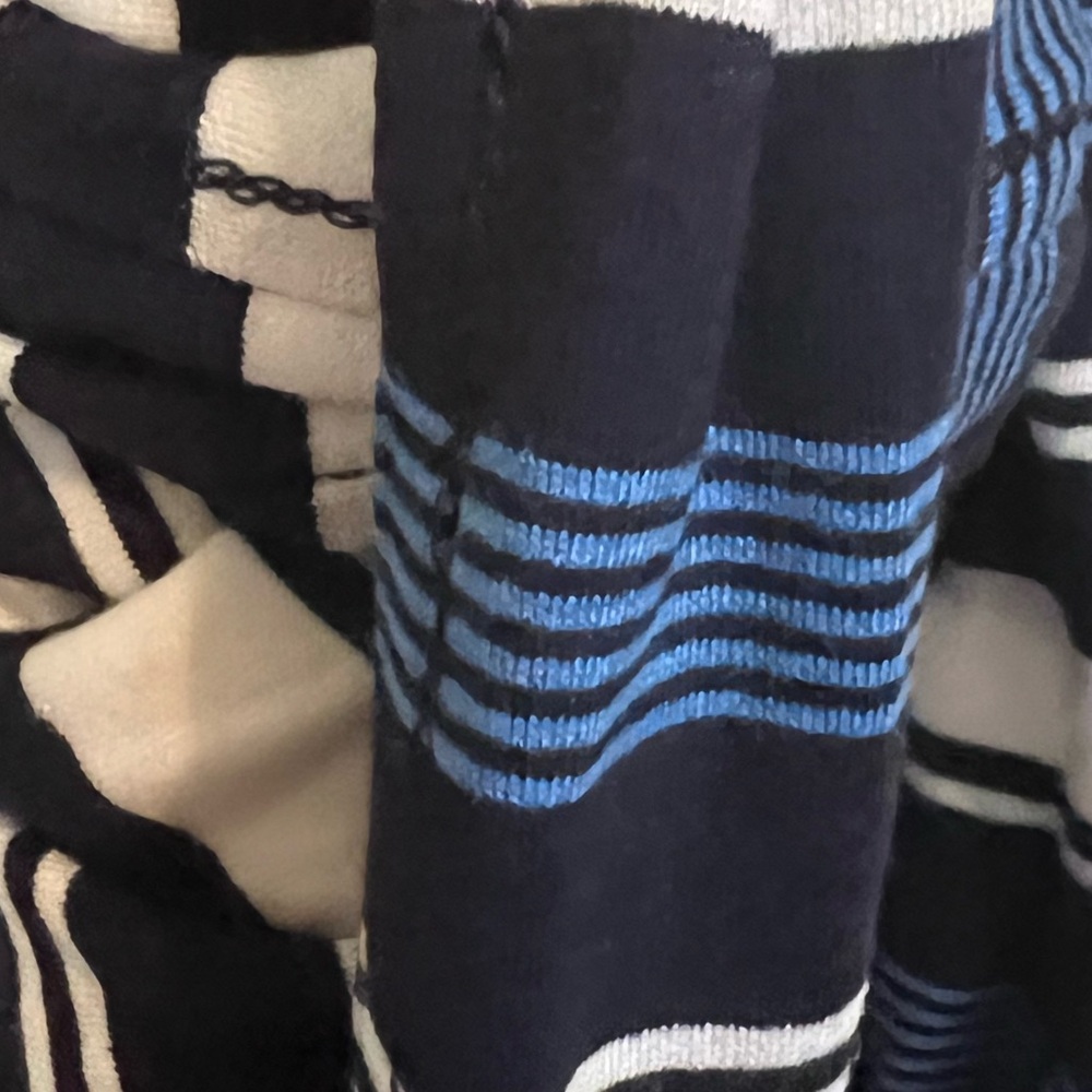 GAP Striped Blue and White Wrap Belt Sleeveless Dress. Size MP - Picture 7 of 7